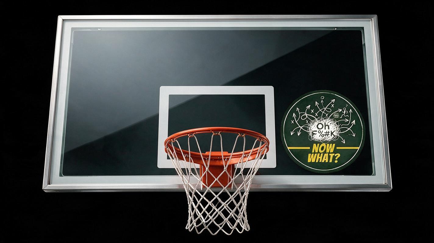 Basketball hoop and backboard